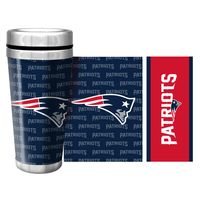 New England Patriots 16oz. Full Wrap Wallpaper Travel Mug