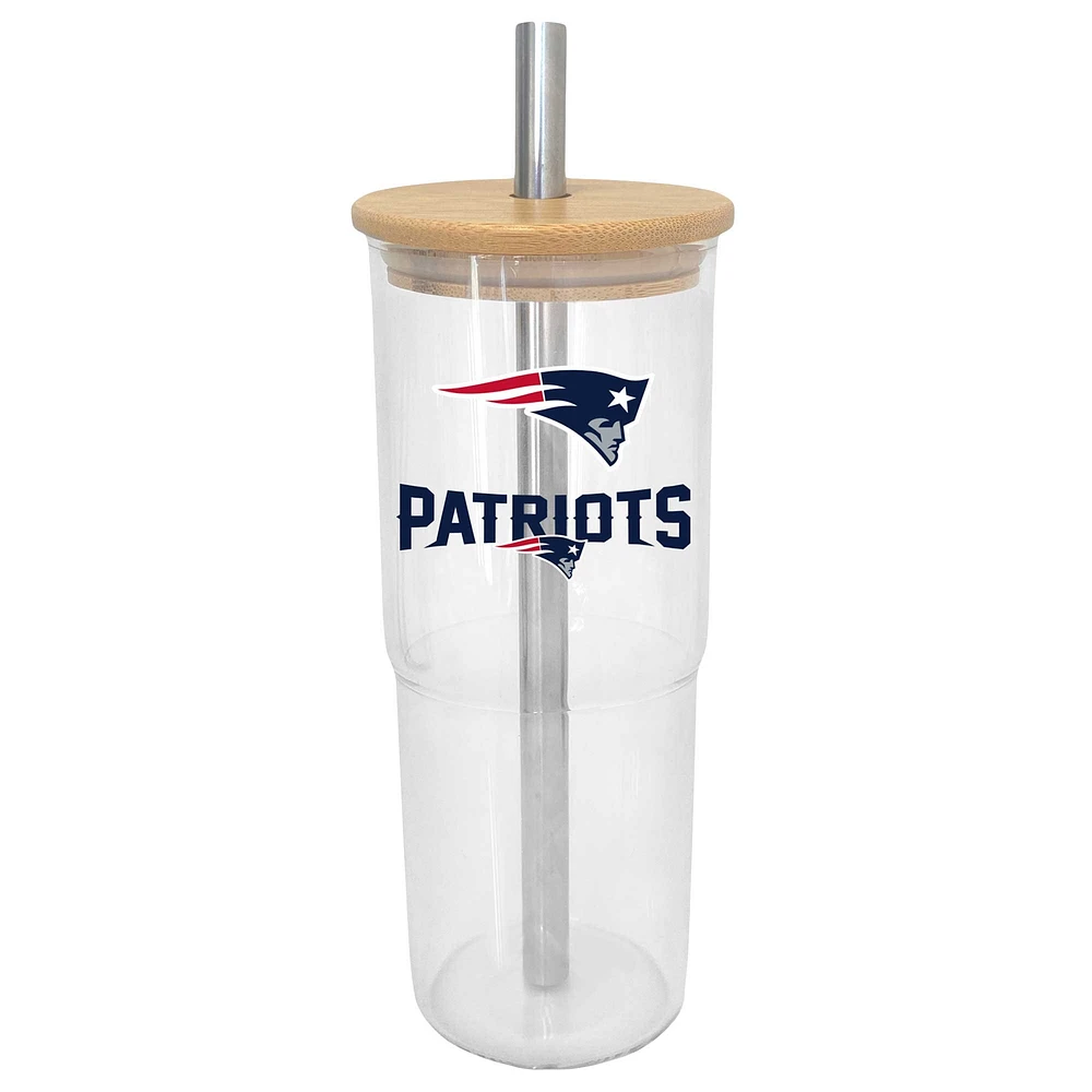 New England Patriots 24oz. Glass Tumbler