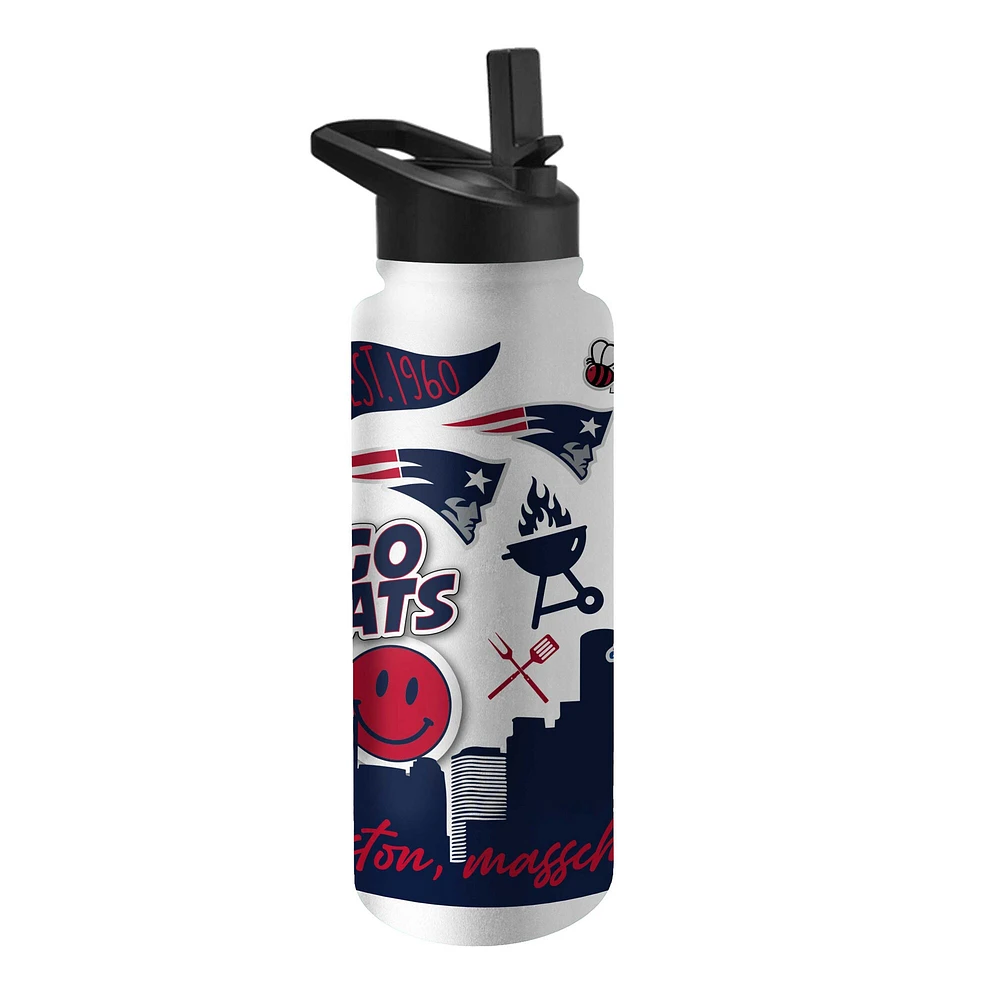 Patriots de la Nouvelle-Angleterre 34 oz. Bouteille Quencher native