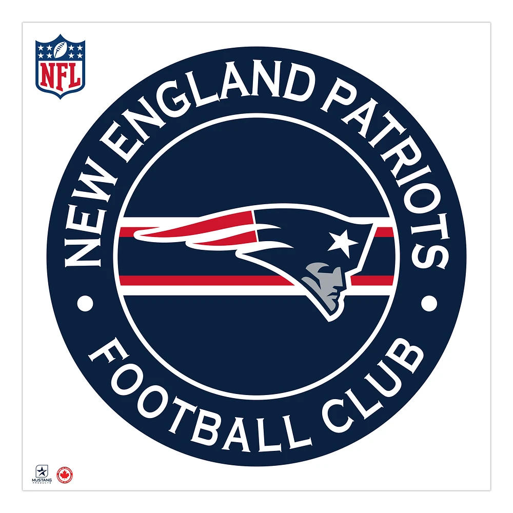 Murale repositionnable avec logo 36 po x 36 po New England Patriots - décalcomanie