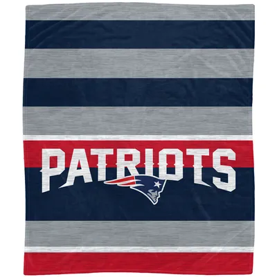 New England Patriots 50'' x 60'' Stripe Flannel Fleece Blanket
