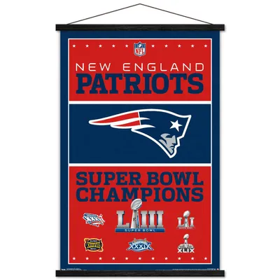 New England Patriots Framed 23 x 27 6-Time Super Bowl Champion Ticket  Collage