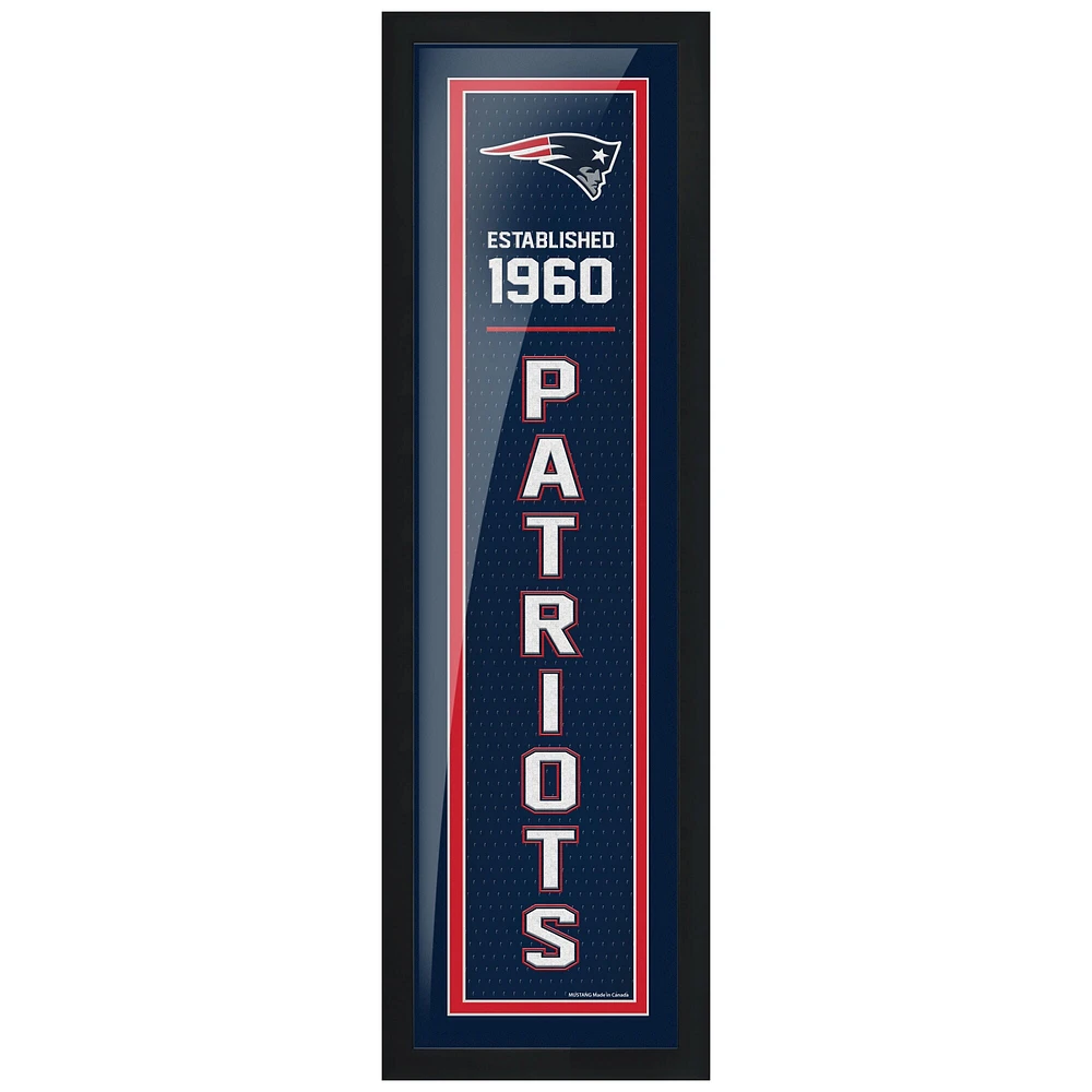 New England Patriots - 6'' x 22'' Established Framed Art