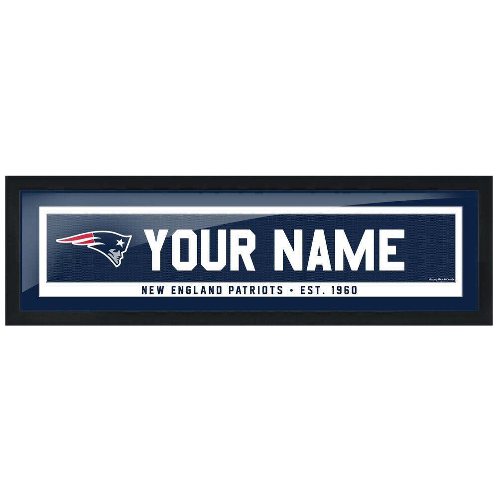 New England Patriots - 6'' x 22'' Personalized Framed Art