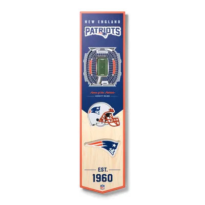 New England Patriots 8'' x 32'' 3D StadiumView Banner