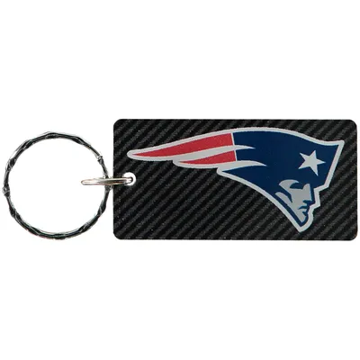 New England Patriots Carbon Printed Acrylic Team Color Logo Keychain