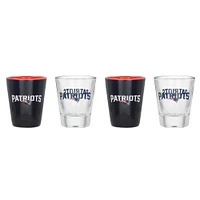 Ensemble de quatre verres à shot des Patriots de la Nouvelle-Angleterre