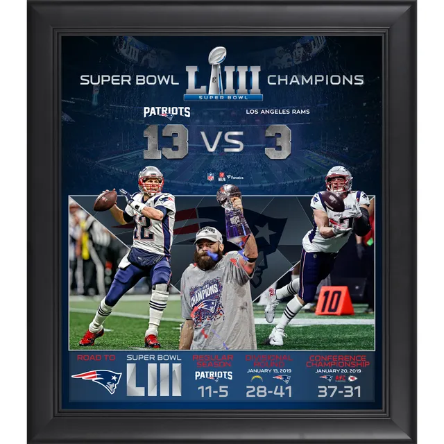 Lids New England Patriots Fanatics Authentic Super Bowl LIII Champions  Mahogany Football Logo Display Case