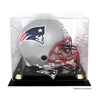 Vitrine de présentation du casque Golden Classic des New England Patriots avec dos en miroir