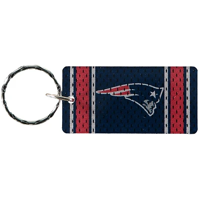 New England Patriots Jersey Printed Acrylic Team Color Logo Keychain