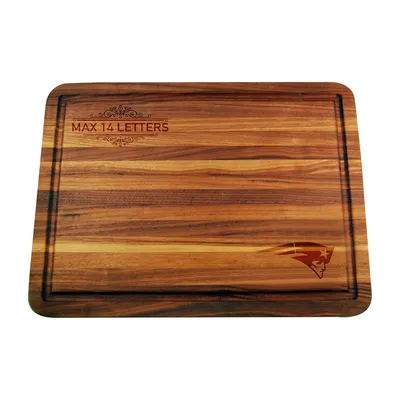 New England Patriots Large Acacia Personalized Cutting & Serving Board