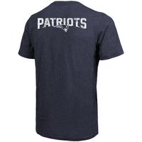 New England Patriots Majestic Threads Tri-Blend Pocket T-Shirt - Heathered Navy