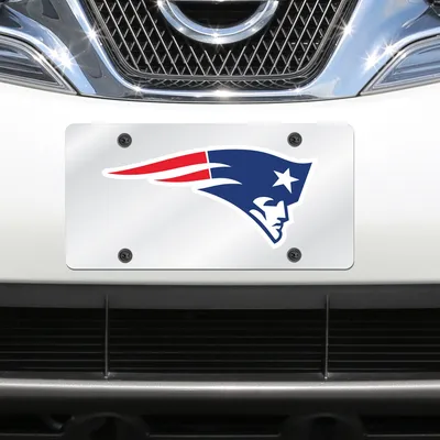 New England Patriots Mirror License Plate With Laser Cut Acrylic Logo