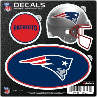 New England Patriots Repositionable 3-Pack Decal Set