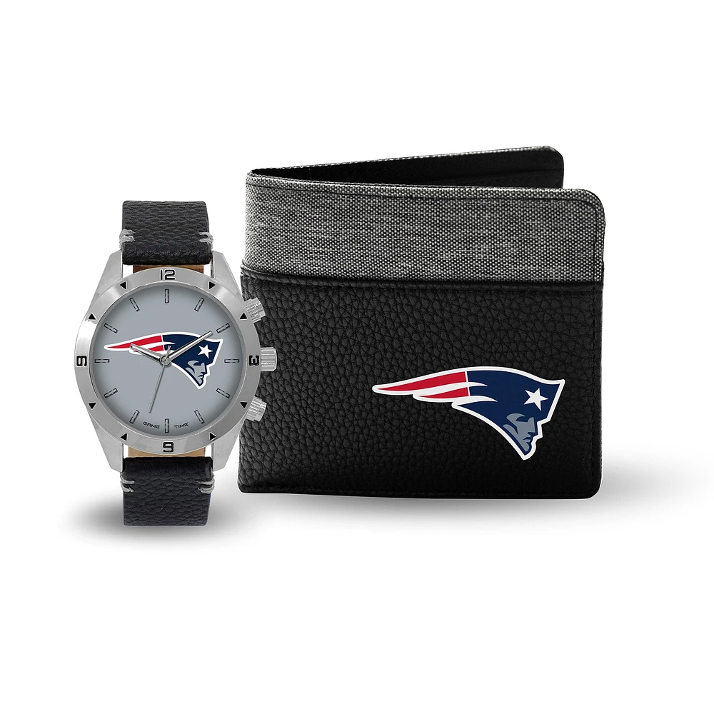 Coffret cadeau montre et portefeuille des New England Patriots