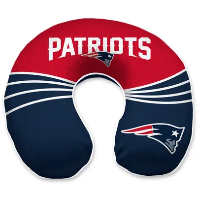 New England Patriots Wave Memory Foam U-Neck Travel Pillow - Blue