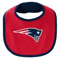 Newborn & Infant Navy/Red New England Patriots Little Champ Three-Piece Bodysuit Bib Booties Set