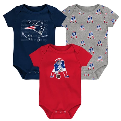 Ensemble de 3 bodys Starter pour nouveau-né et nourrisson des New England Patriots Team