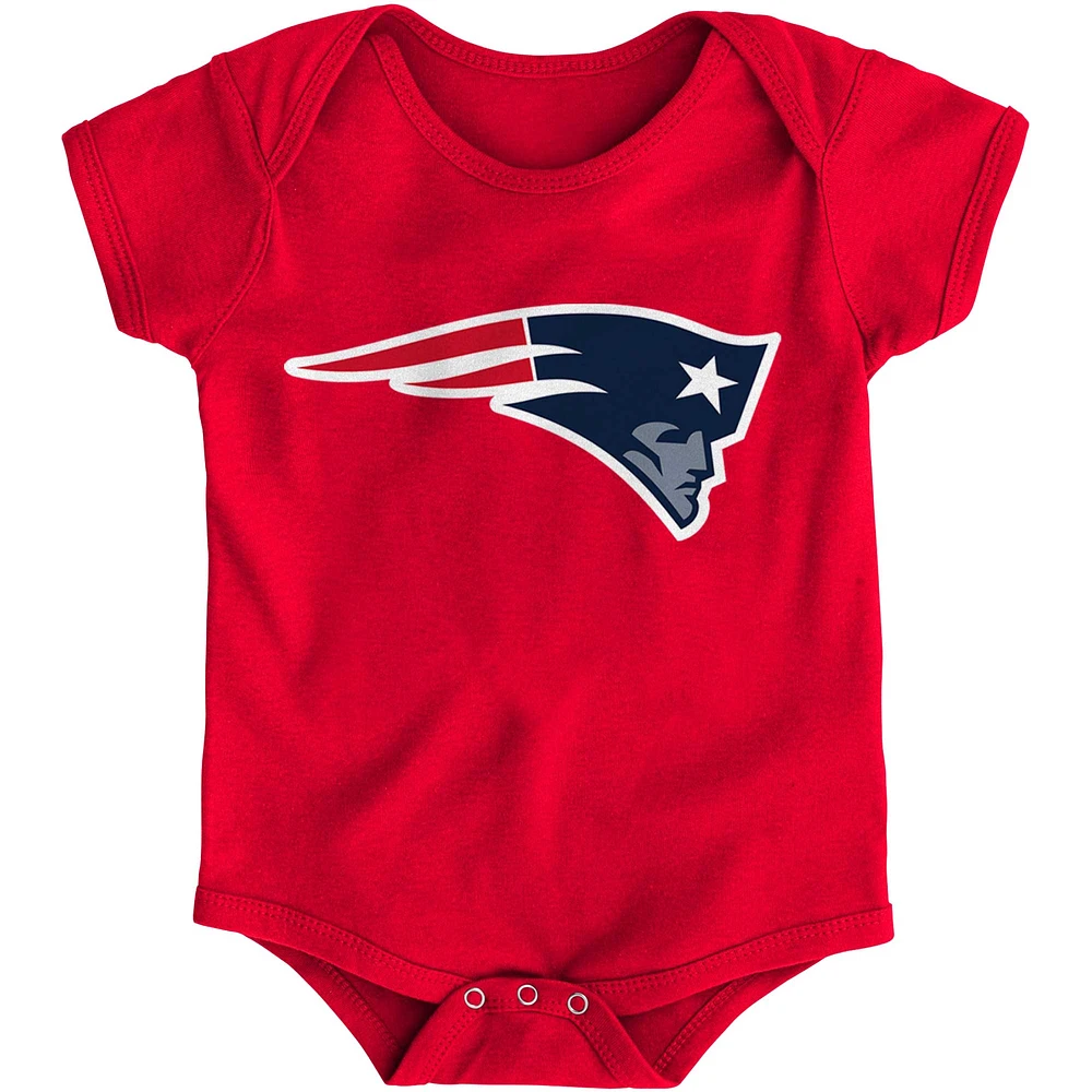 Body rouge avec logo de l'équipe des New England Patriots pour nouveau-né et nourrisson