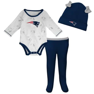 Outerstuff Newborn & Infant White/Navy Chicago Bears Dream Team Raglan  Onesie Pants Hat Set