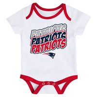 Newborn & Infant White/Red New England Patriots Monterey Tie-Dye - 2-Pack Bodysuit Set