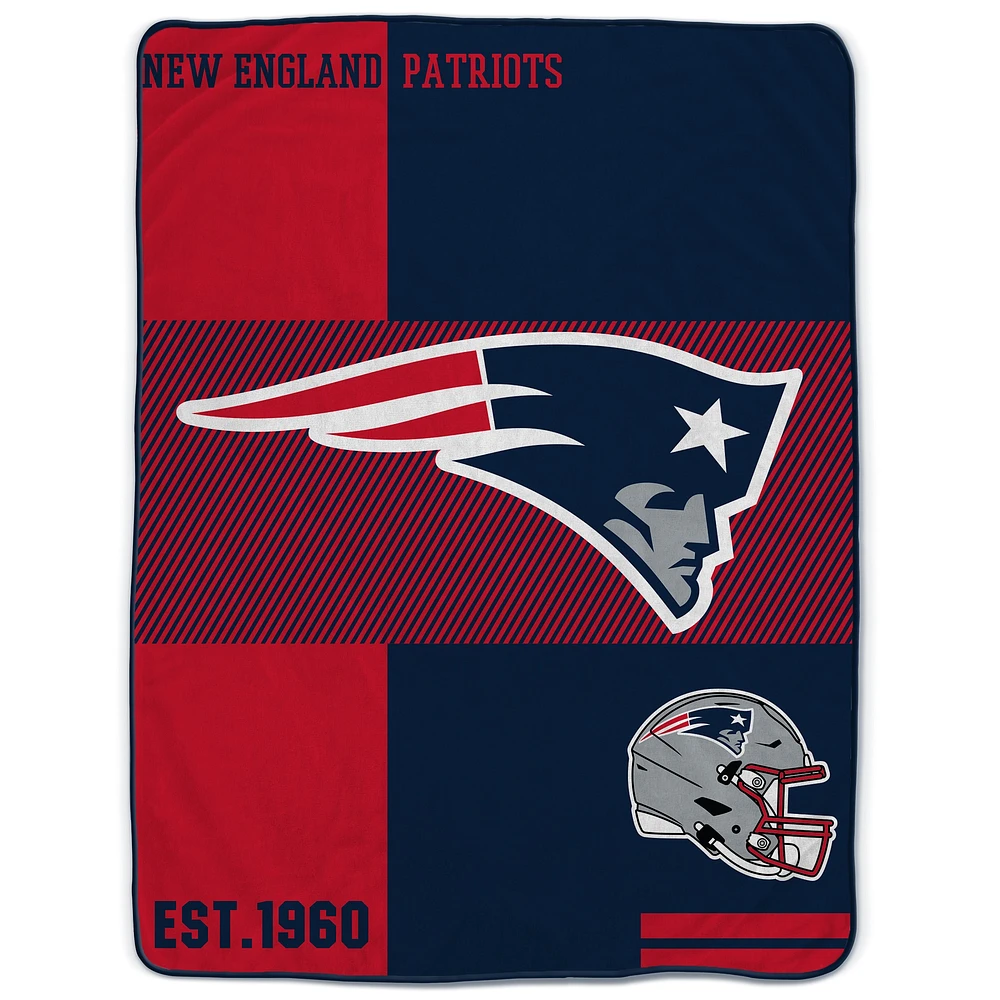 Couverture Sherpa Pegasus New England Patriots 60" x 80"