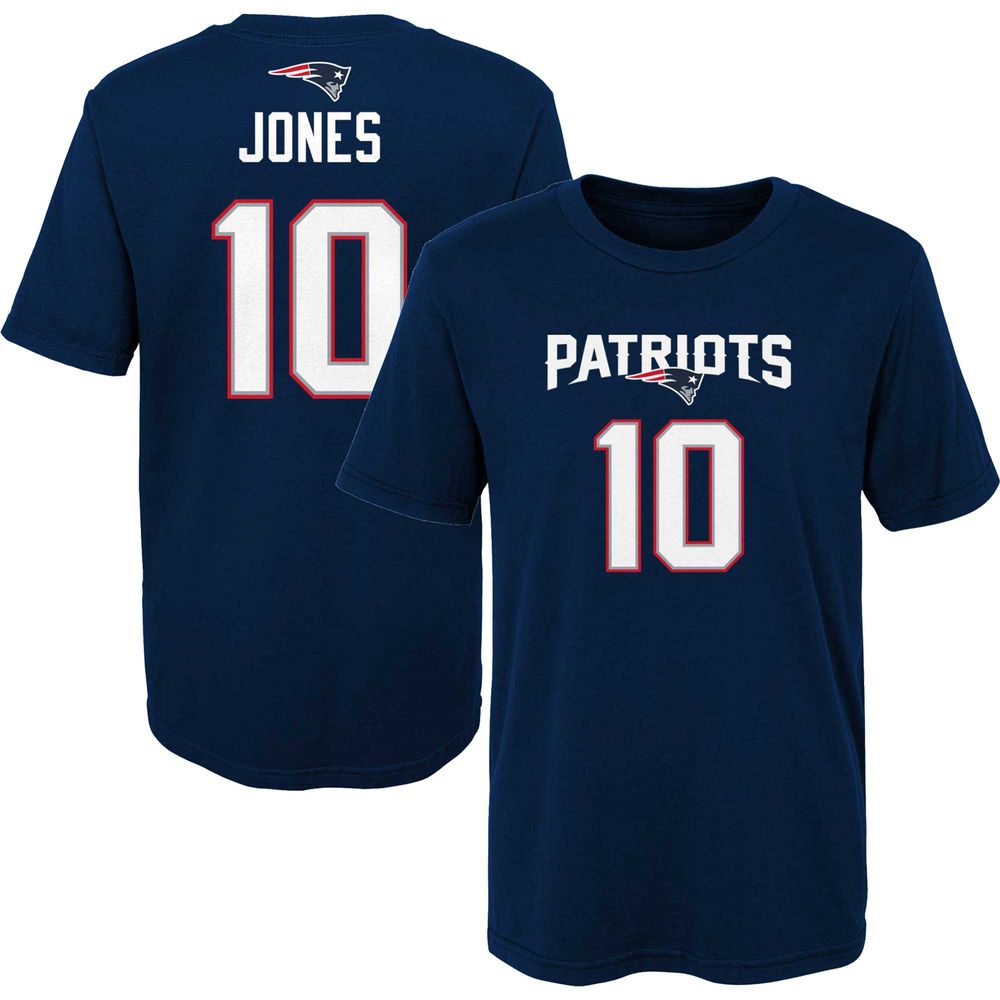 Preschool Mac Jones Navy New England Patriots Mainliner Player Name & Number T-Shirt