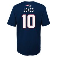 Preschool Mac Jones Navy New England Patriots Mainliner Player Name & Number T-Shirt