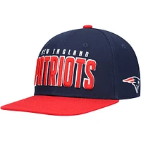 Casquette Snapback bleu marine/rouge préscolaire des New England Patriots Lock Up