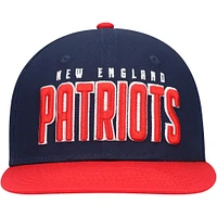 Casquette Snapback bleu marine/rouge préscolaire des New England Patriots Lock Up