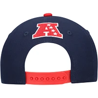 Casquette Snapback bleu marine/rouge préscolaire des New England Patriots Lock Up