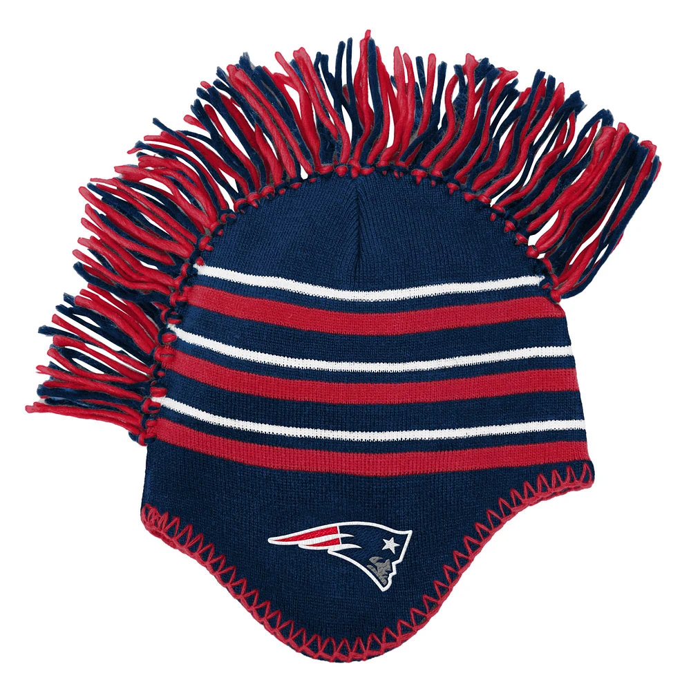 Preschool Navy New England Patriots Mohawk Stripe Knit Hat