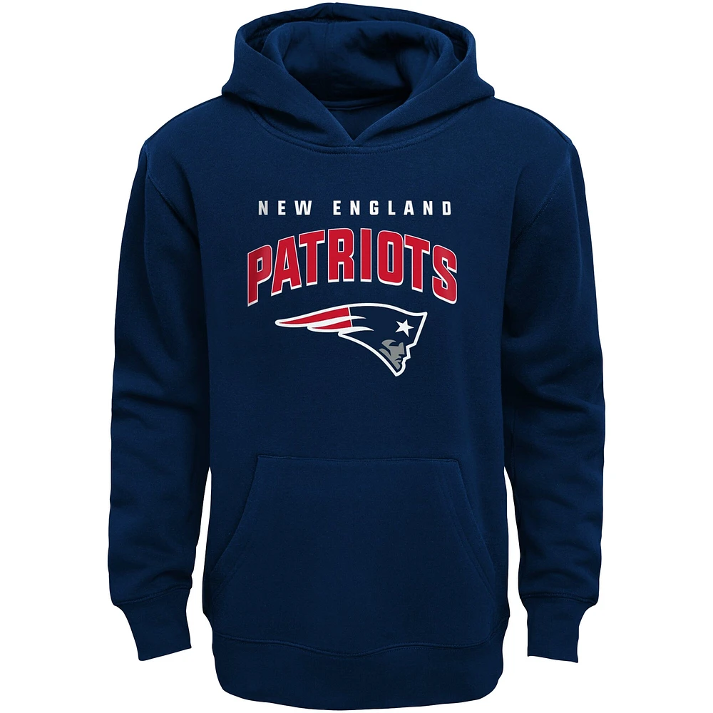 Sweat à capuche classique pour enfants d'âge préscolaire, bleu marine, New England Patriots Stadium