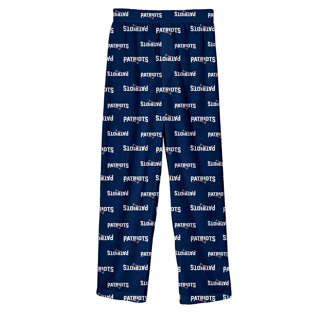 Pantalon de pyjama l'équipe des New England Patriots pour enfants d'âge préscolaire, bleu marine