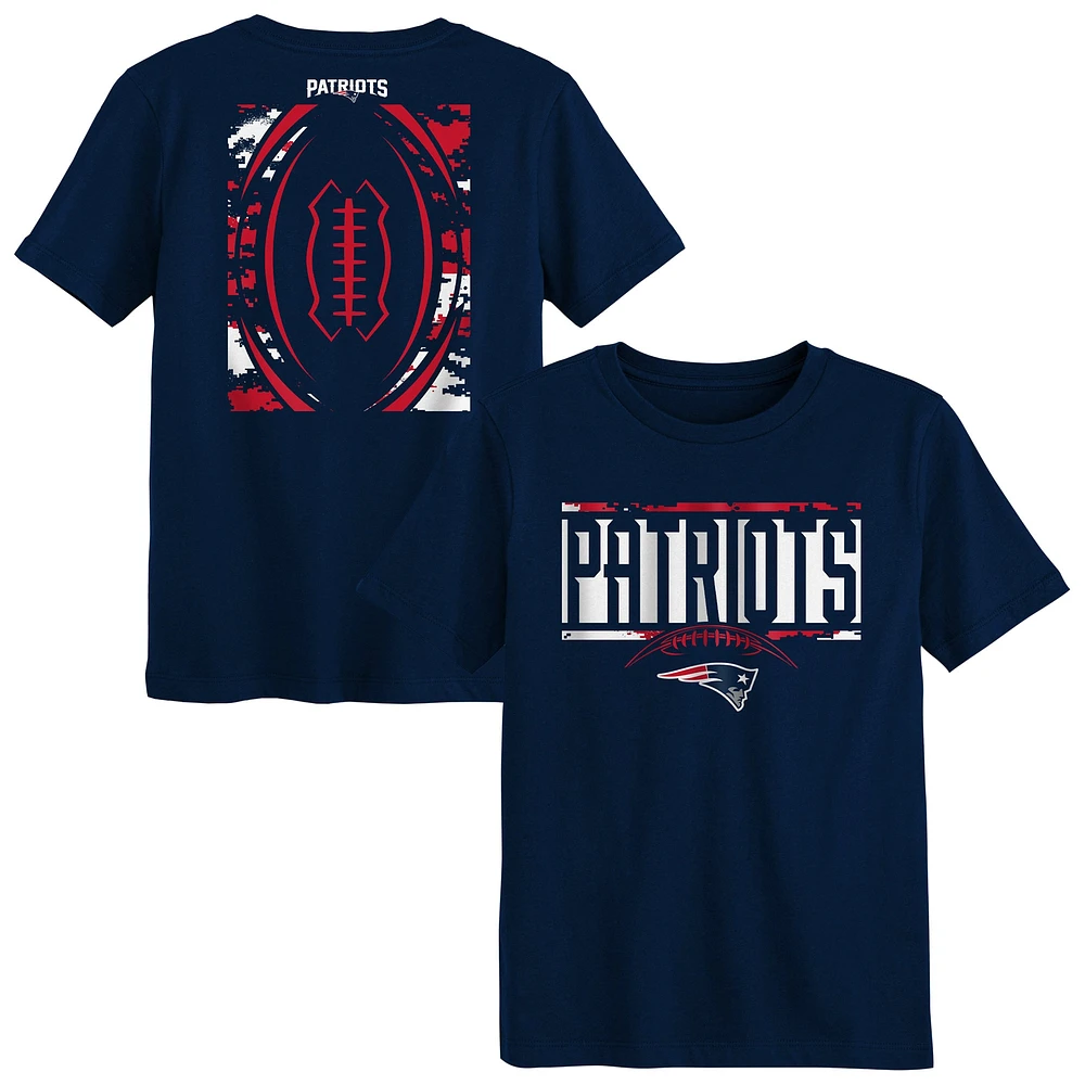 T-shirt Blitz des Patriots de la Nouvelle-Angleterre marine préscolaire