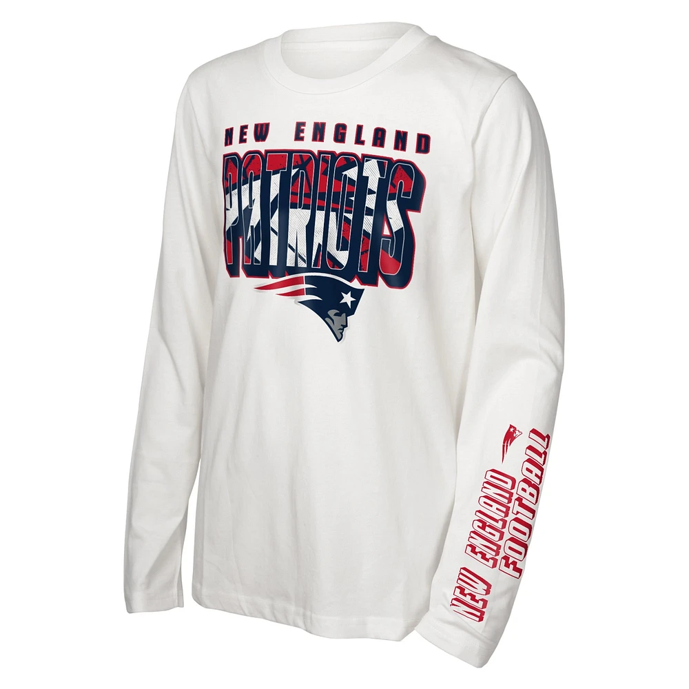 Ensemble combiné de t-shirts the Mix des New England Patriots préscolaires