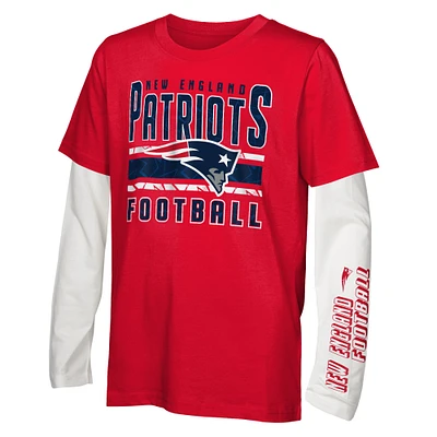 Ensemble combiné de t-shirts the Mix des New England Patriots préscolaires