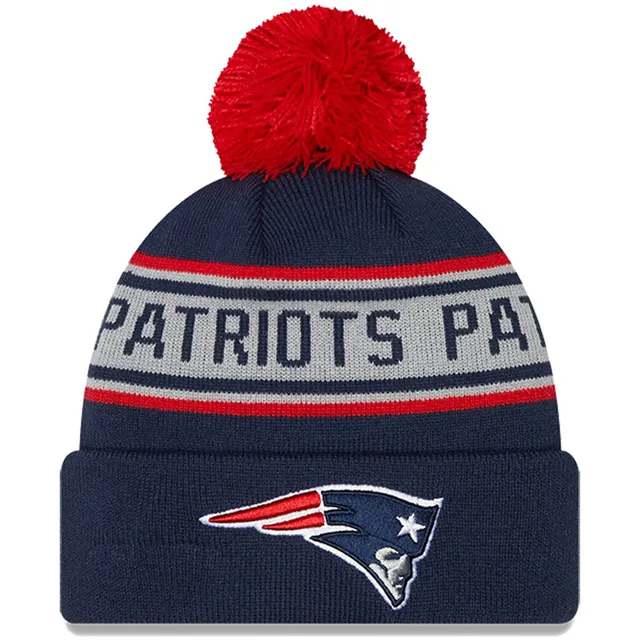 Lids New England Patriots New Era Toasty Cover Cuffed Knit Hat with Pom -  Navy