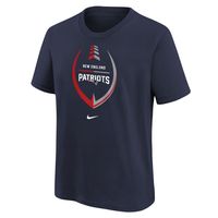 Preschool Nike Navy New England Patriots Icon Wordmark - T-Shirt