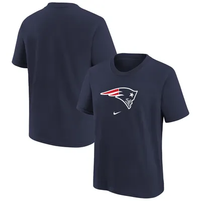 T-shirt avec logo de l'équipe des New England Patriots Nike bleu marine pour enfants d'âge préscolaire