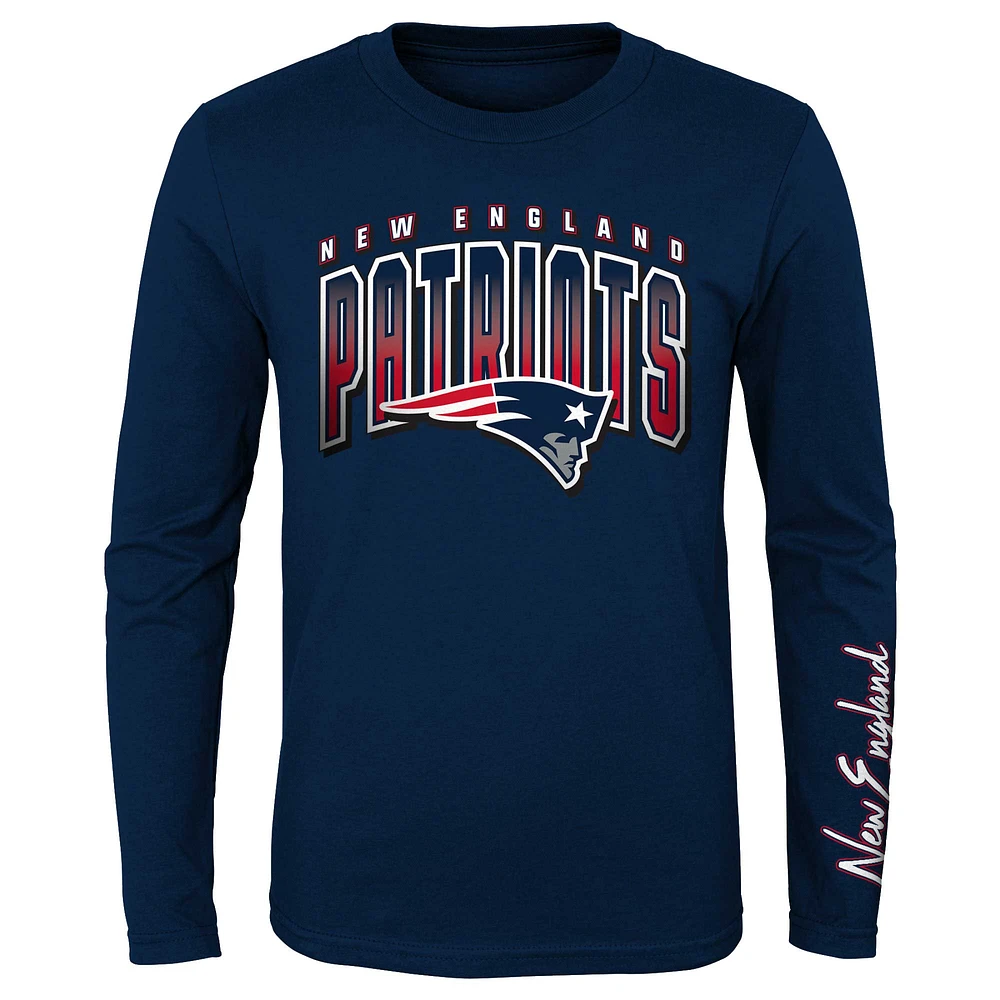 Ensemble de t-shirts préférés des fans Patriots la Nouvelle-Angleterre préscolaire rouge/bleu marine