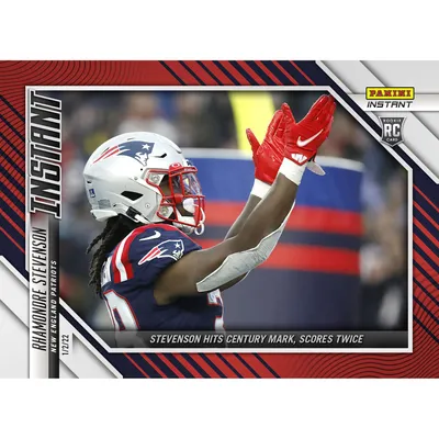 Rhamondre Stevenson New England Patriots Fanatics Exclusive Parallel Panini Instant NFL Week 17 Stevenson Hits Century Mark, Scores Twice Single Rookie Trading Card - Limited Edition of 99