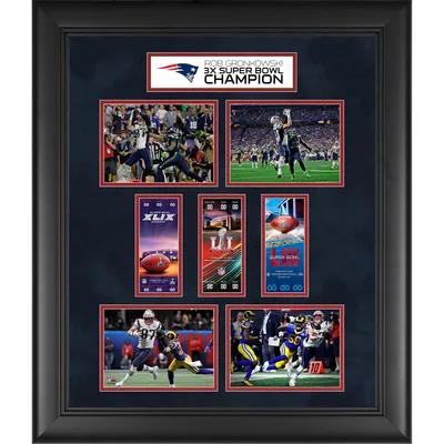 New England Patriots Super Bowl LIII Champions Black Framed Jersey Logo  Display Case