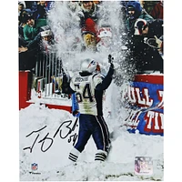 Tedy Bruschi New England Patriots Autographed 8" x 10" Snow Celebration Vertical Photograph