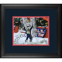 Tedy Bruschi New England Patriots Framed Autographed 8" x 10" Snow Celebration Photograph