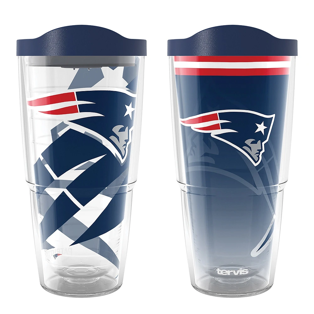 Tervis  New England Patriots 24oz NFL 2 PACK Genuine & Forever Fan