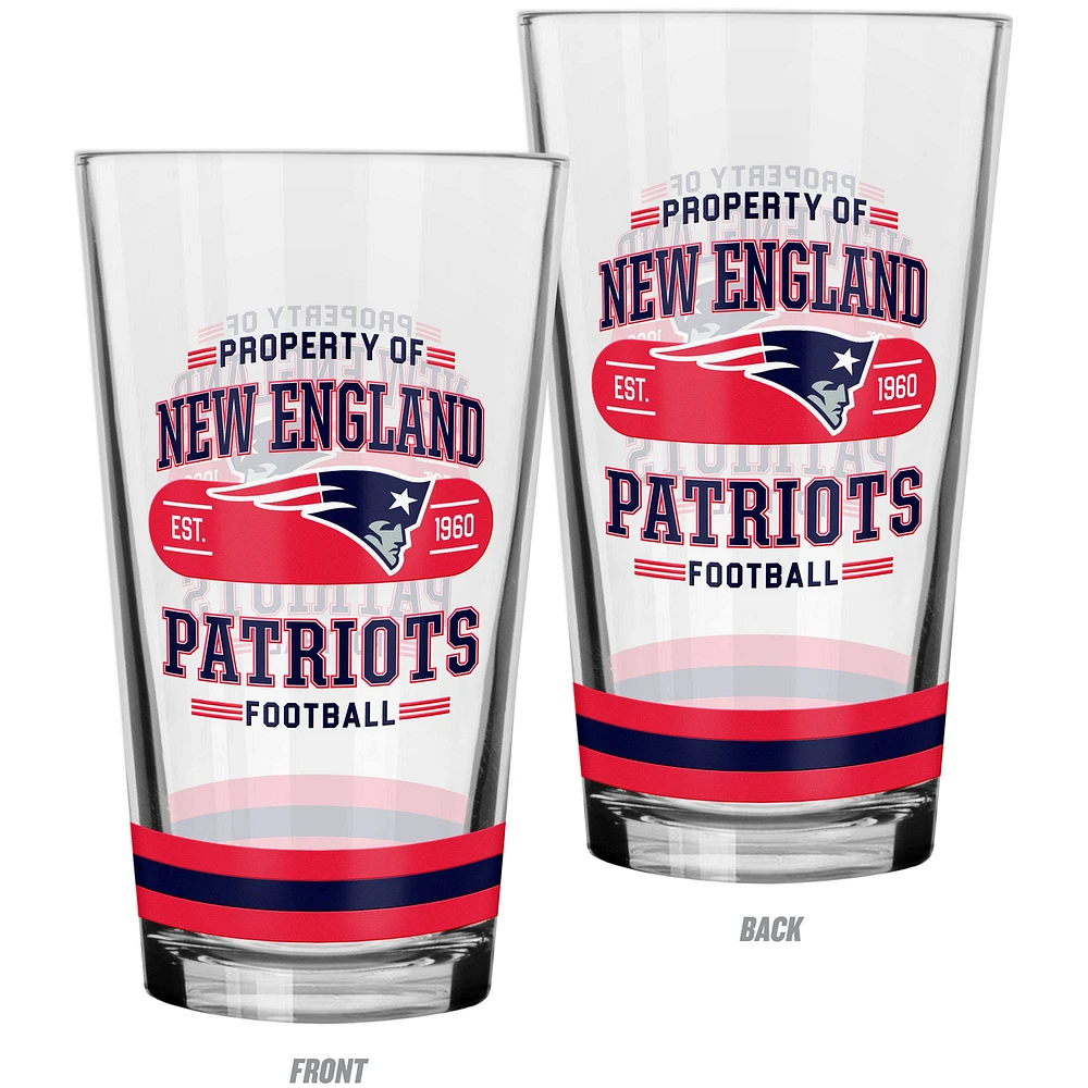 The Sports Vault New England Patriots 2-Piece Mixing Glass Set