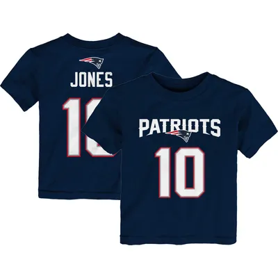 Mac Jones New England Patriots Toddler Mainliner Player Name & Number T-Shirt - Navy