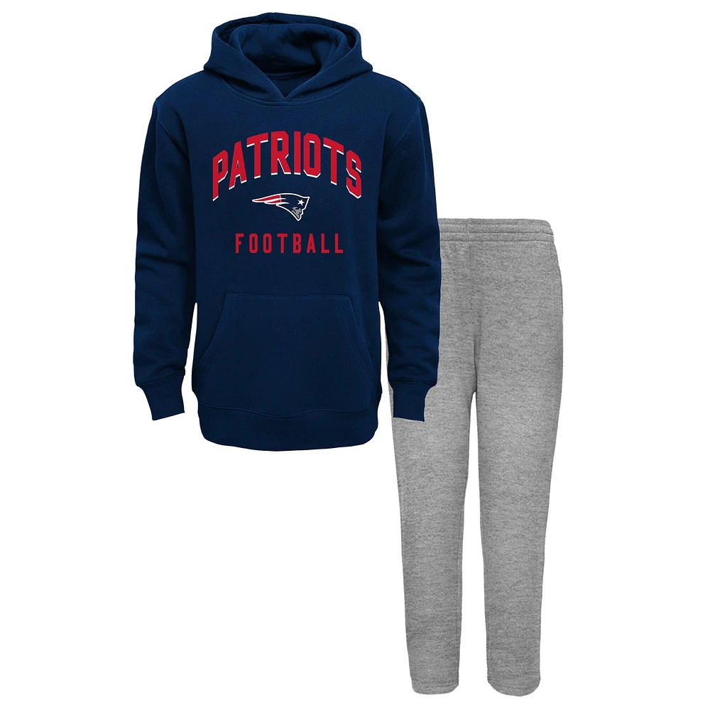 Ensemble pull à capuche et pantalon Play by des New England Patriots pour tout-petit, bleu marine/gris chiné