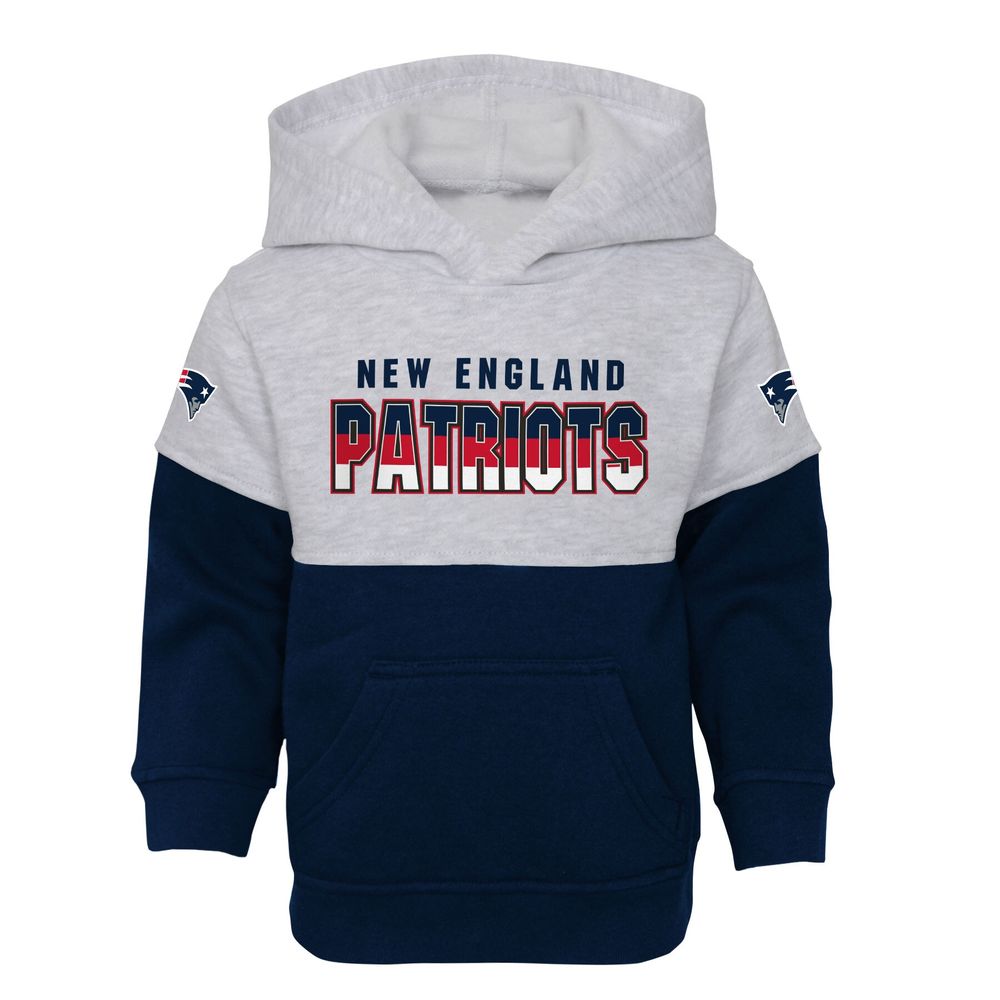 Outerstuff Toddler Navy/Heathered Gray New England Patriots Playmaker -  Pullover Hoodie & Pants Set